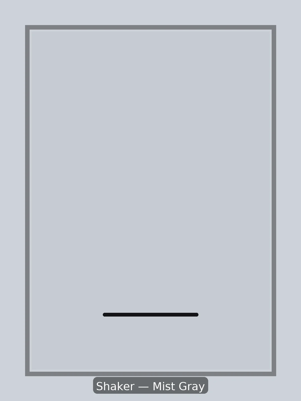 Shaker gray cabinet door