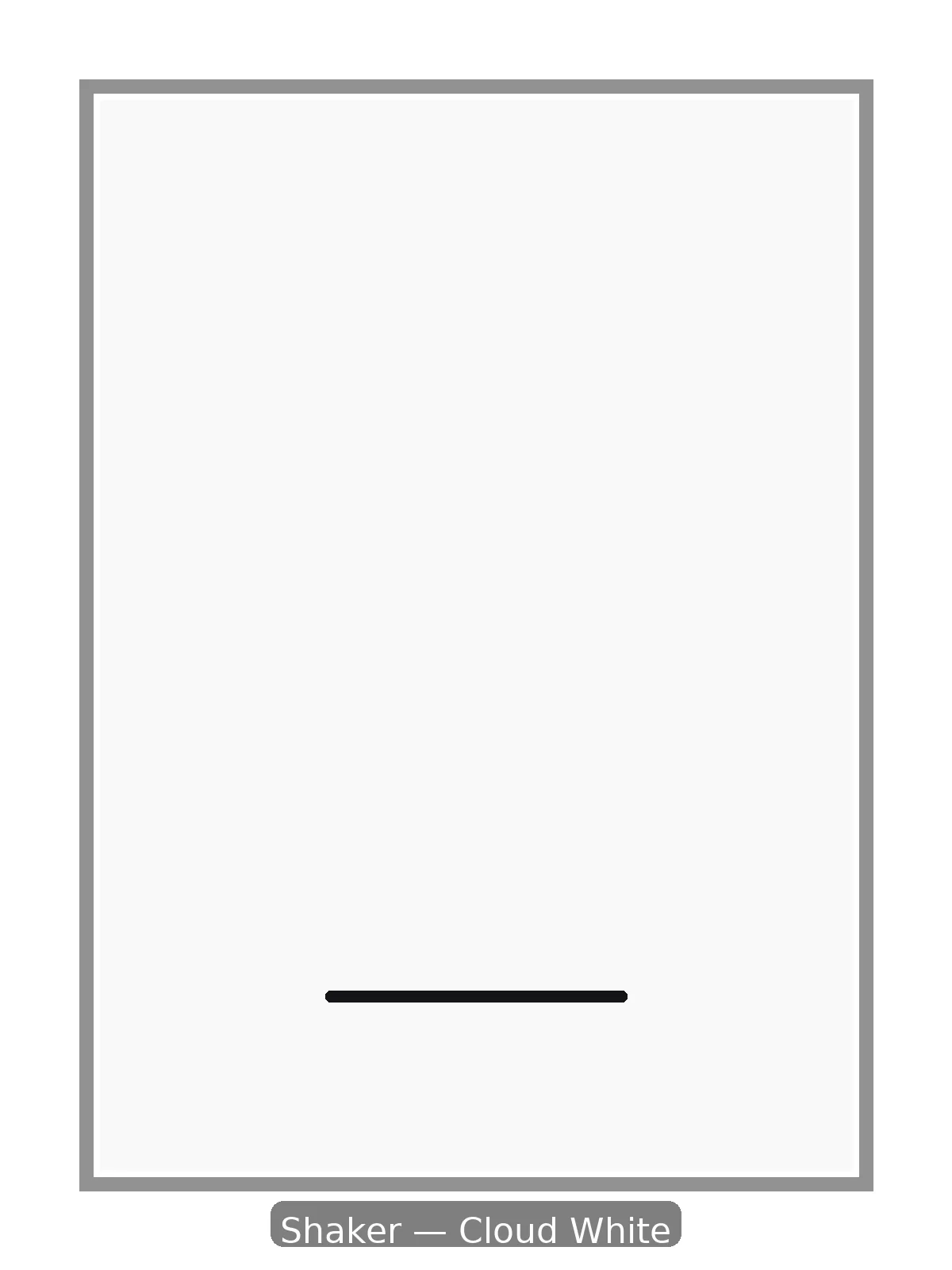 Shaker white cabinet door